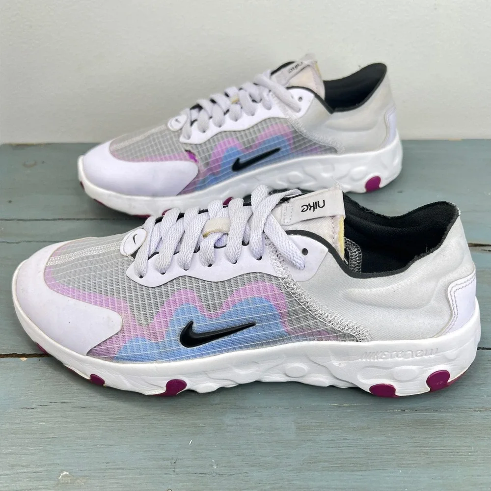 Nike Renew Element 55 White Black Psychic Purple BQ4152-500 Womens 8.5